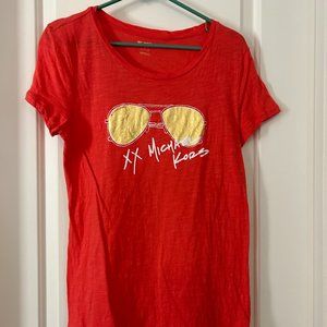 MICHAEL Michael Kors Sunglasses Graphic Tee Coral Size Large
